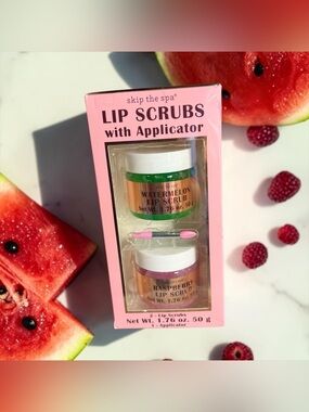 🏷️‼️5/$25🏷️‼️🍉JEAN PIERRE🍉Lip Scrub Duo in Watermelon & Raspberry/NIB